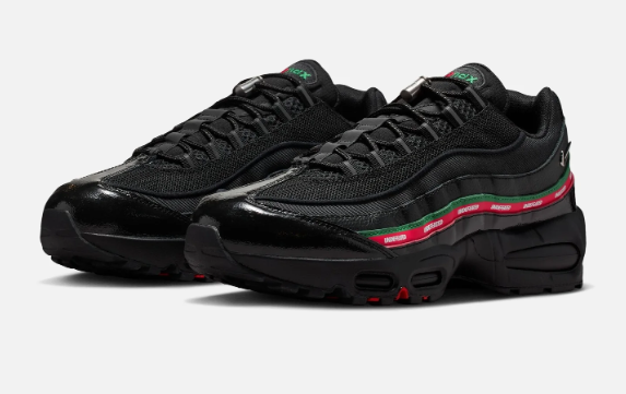 Nike x UNDEFEATED Air Max 95 Men's Sneakers – Black/Metallic Silver/Gorge Green